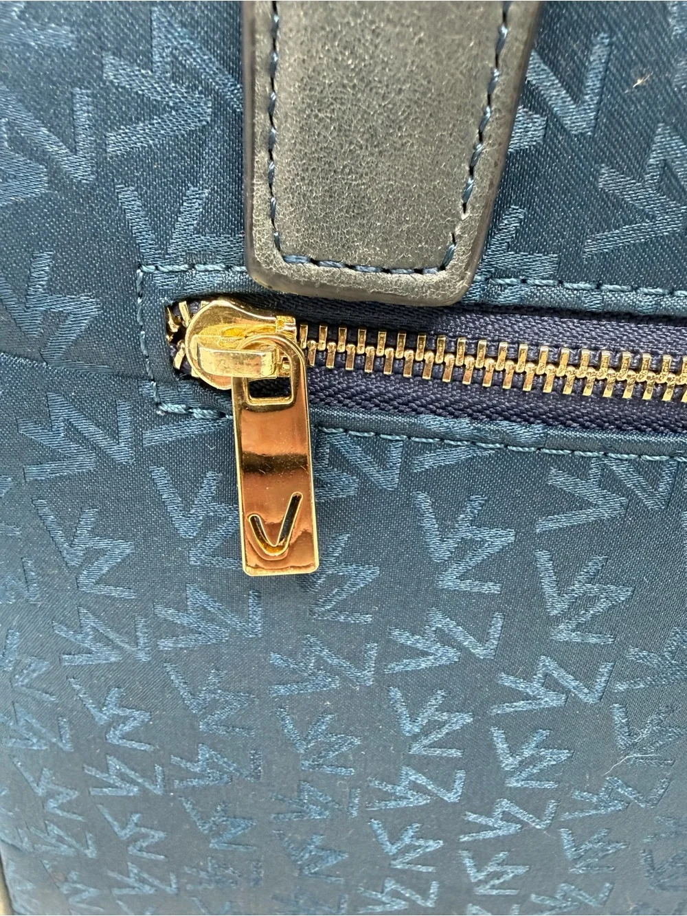 Velez Colombian Leather Blue Laptop Bag with Top Handle and Detachable Strap